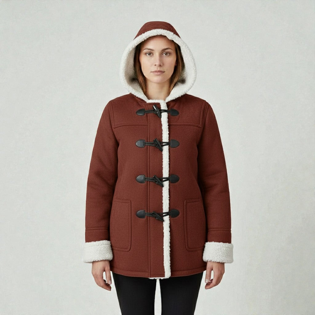 Bequeme Winterjacke mit warmer Fütterung und Kapuze