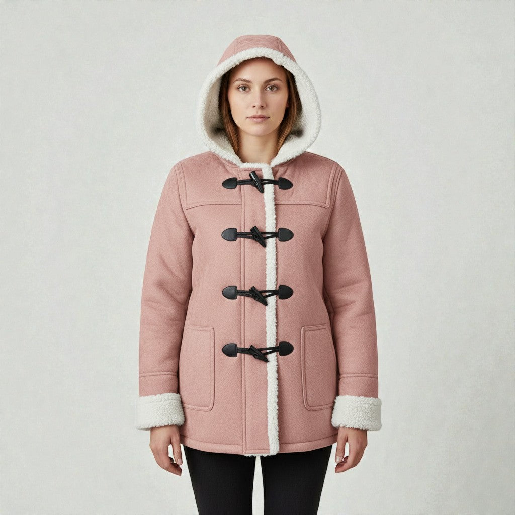 Bequeme Winterjacke mit warmer Fütterung und Kapuze