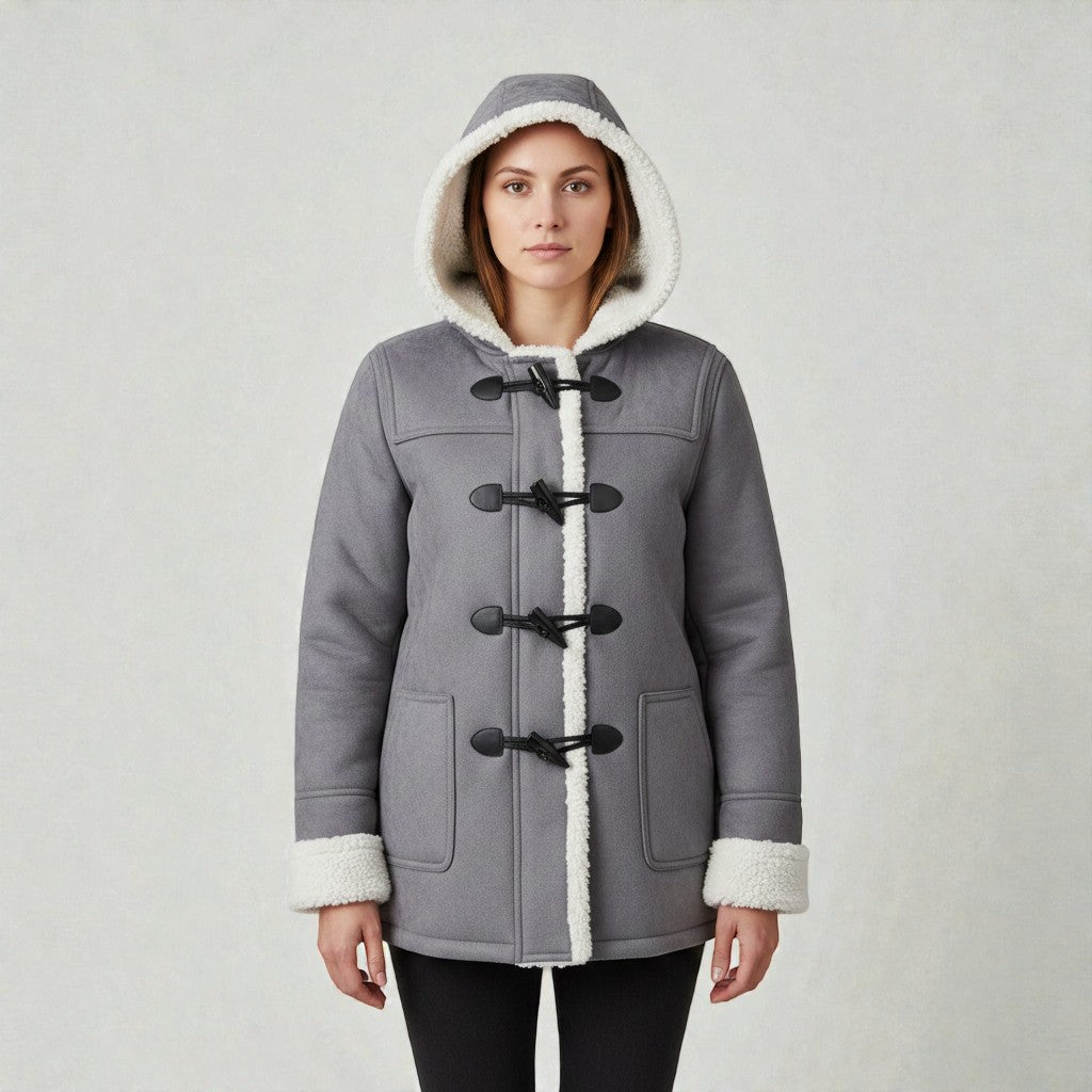 Bequeme Winterjacke mit warmer Fütterung und Kapuze
