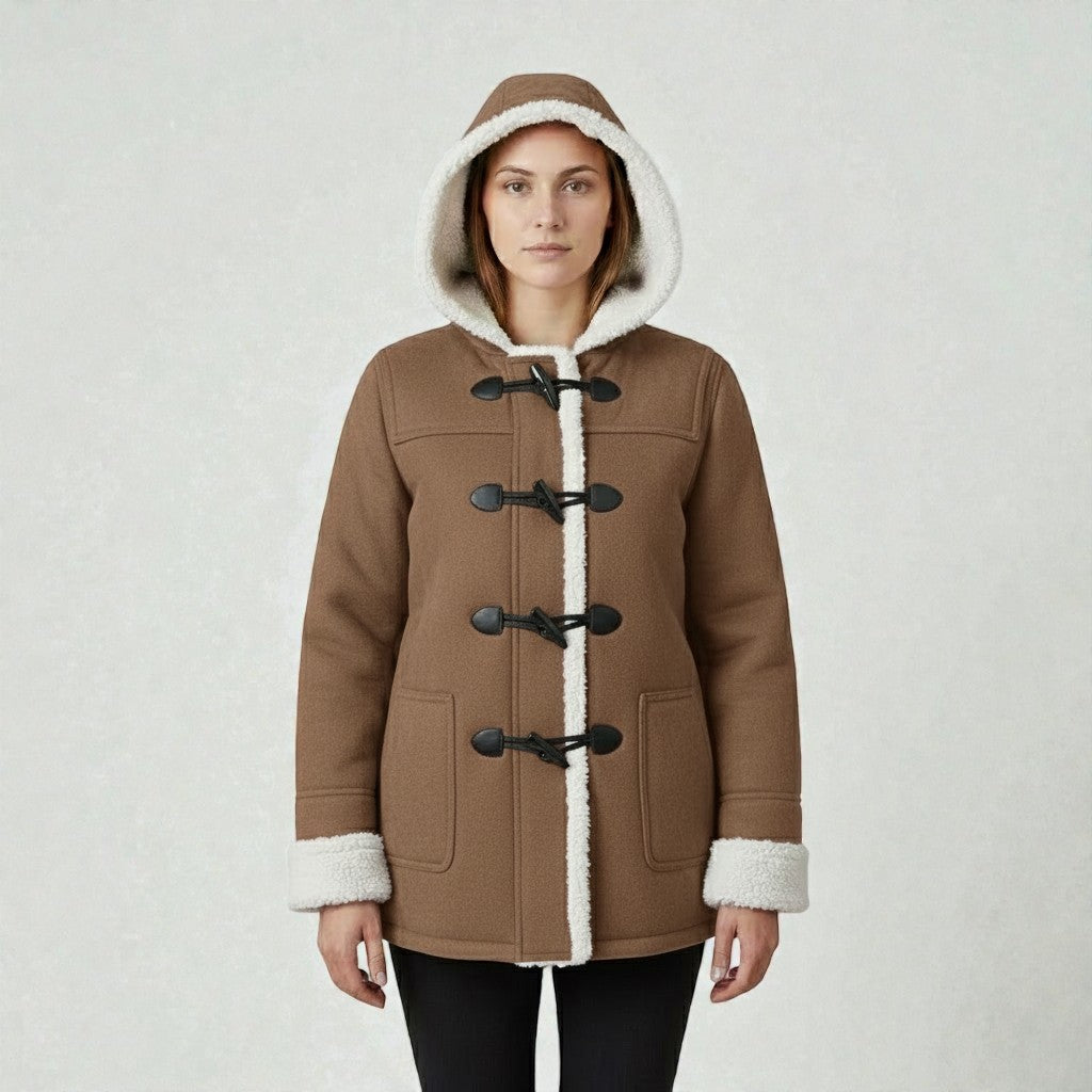 Bequeme Winterjacke mit warmer Fütterung und Kapuze